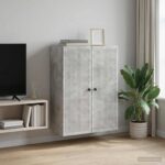 vidaXL Nástenná skrinka Betónovo sivá 66 x 34,5 x 90 cm – Obrázok 8