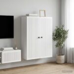 vidaXL Nástenná skrinka Biela s vysokým leskom 66 x 34,5 x 90 cm – Obrázok 9