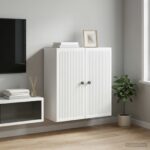 vidaXL Nástenná skrinka Biela 59 x 31 x 60 cm Kompozitné drevo – Obrázok 8