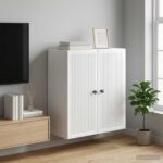 vidaXL Nástenná skrinka Biela s vysokým leskom 59 x 31 x 60 cm – Obrázok 9