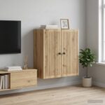 vidaXL Nástenná skrinka Dub artisan 59 x 31 x 60 cm Kompozitné drevo – Obrázok 9