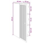 vidaXL Nástenná skrinka Biela 33 x 34,5 x 90 cm Kompozitné drevo – Obrázok 8