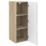 vidaXL Nástenná skrinka Dub sonoma 33 x 34,5 x 90 cm Kompozitné drevo – Obrázok 2