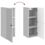 vidaXL Nástenná skrinka Biela s vysokým leskom 33 x 34,5 x 90 cm – Obrázok 7
