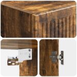 vidaXL Nástenná skrinka Dymový dub 33 x 34,5 x 90 cm Kompozitné drevo – Obrázok 6