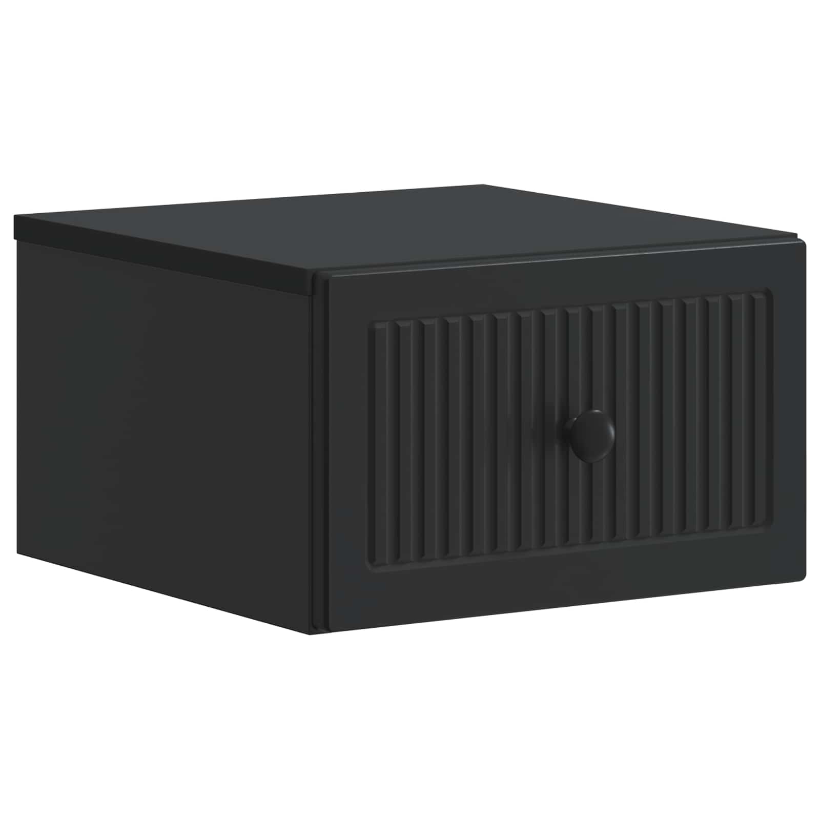 897917_1.jpg vidaXL Nástenná nočná skrinka so zásuvkou Čierna 33 x 34,5 x 20 cm – Obrázok 1