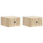 vidaXL Nástenná nočná skrinka 2 pcs Dub sonoma 33 x 34,5 x 20 cm