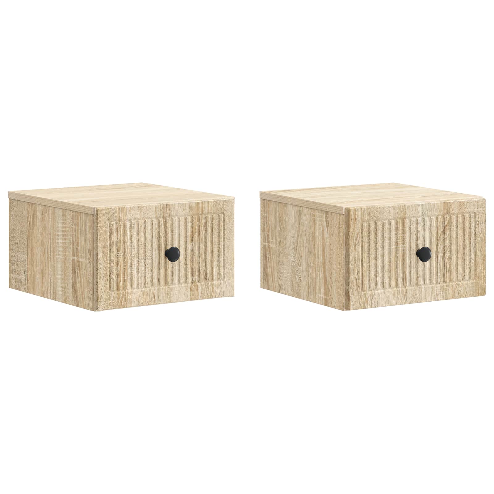 897920_1.jpg vidaXL Nástenná nočná skrinka 2 pcs Dub sonoma 33 x 34,5 x 20 cm – Obrázok 1