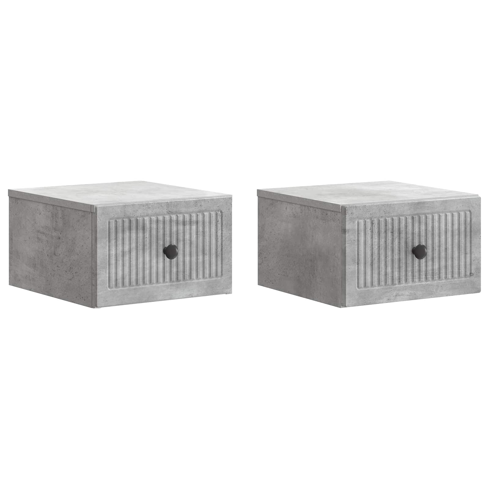 897922_1.jpg vidaXL Nástenná nočná skrinka 2 pcs Betónovo sivá 33 x 34,5 x 20 cm – Obrázok 1