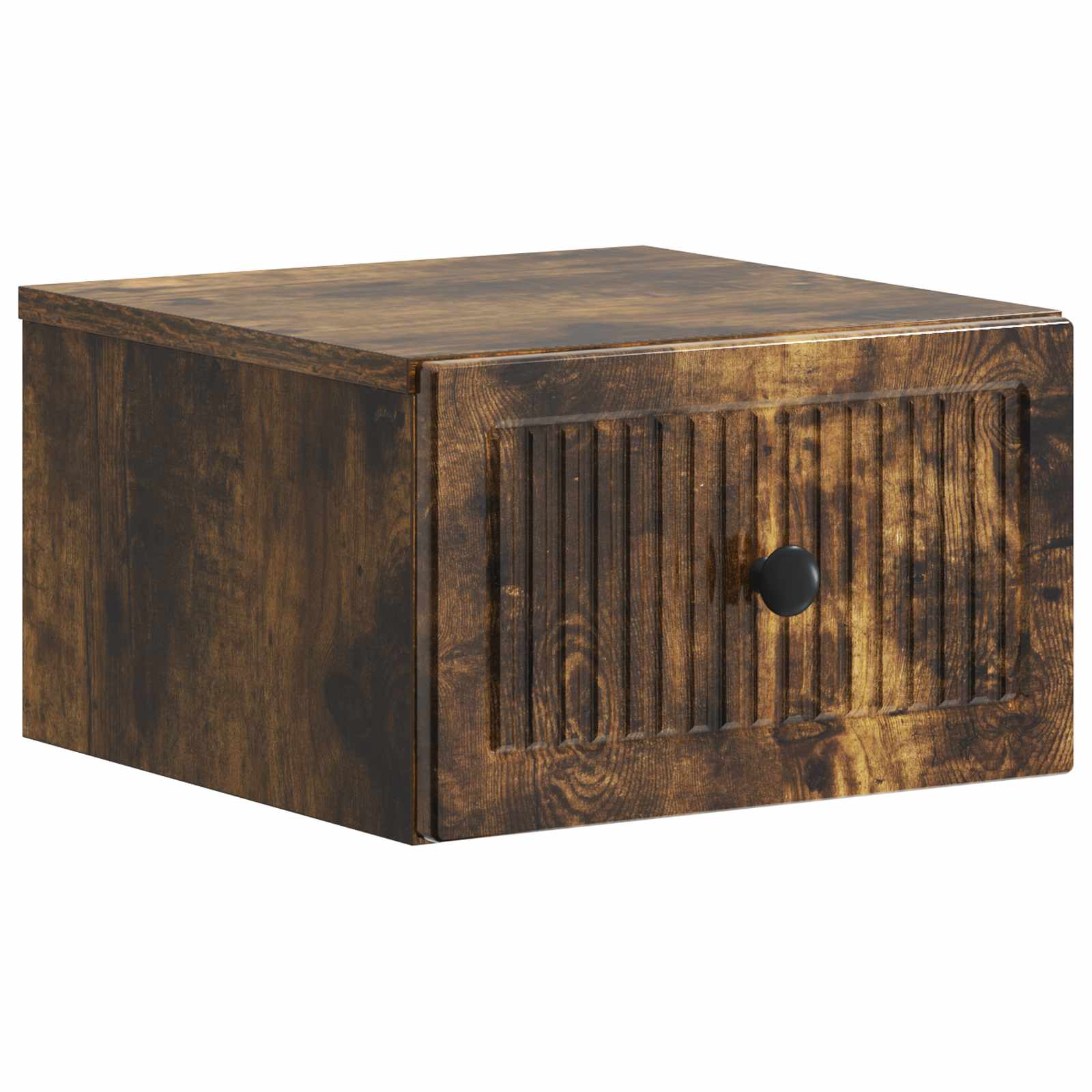 897925_1.jpg vidaXL Nástenná nočná skrinka so zásuvkou Dymový dub 33 x 34,5 x 20 cm – Obrázok 1