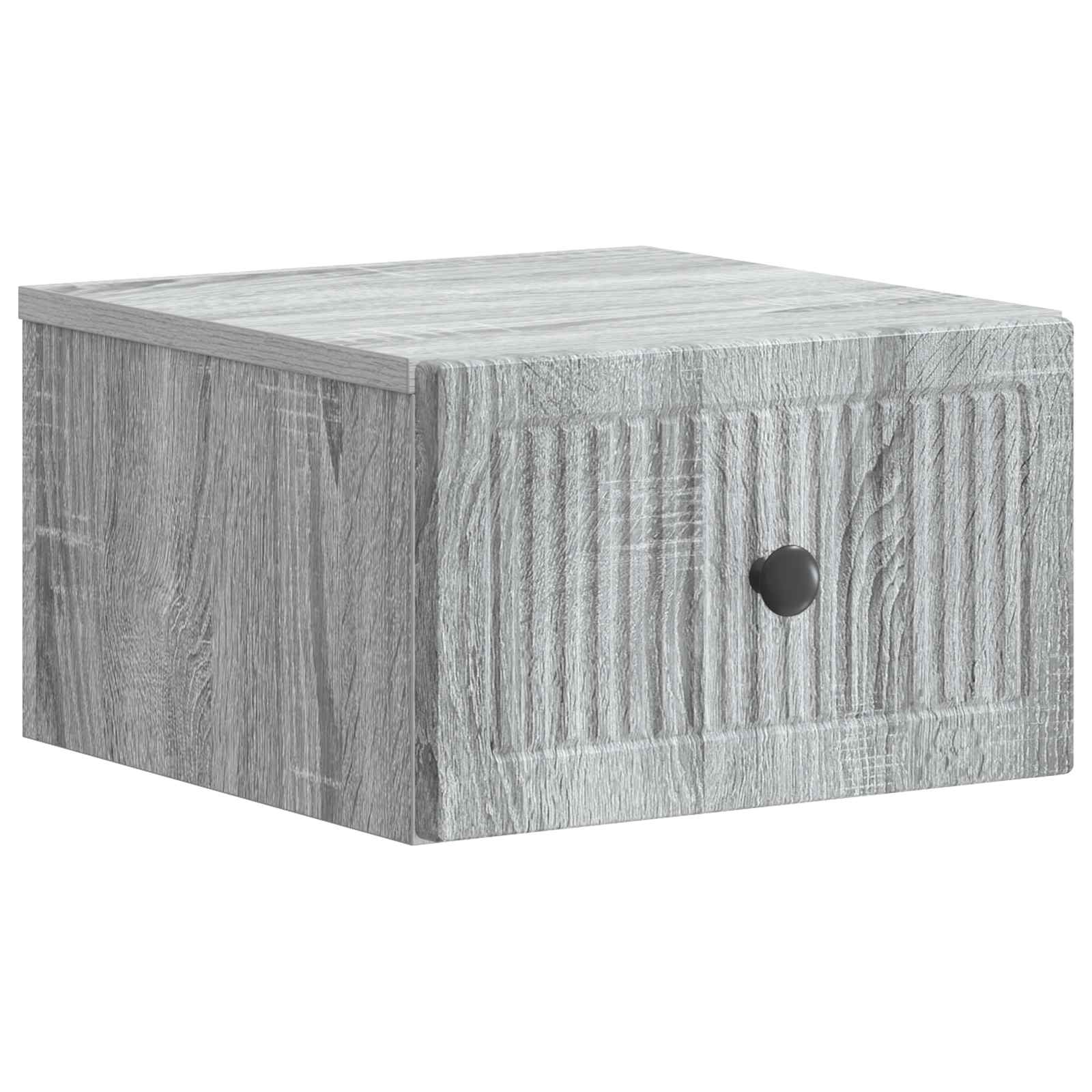 897927_1.jpg vidaXL Nástenná nočná skrinka Nástenný Sivá sonoma 33 x 34,5 x 20 cm – Obrázok 1
