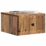 vidaXL Nástenná nočná skrinka Nástenný Staré drevo 33 x 34,5 x 20 cm – Obrázok 2