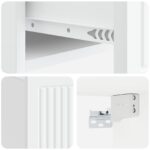 vidaXL Nočný stolík Biela 49 x 34,5 x 20 cm Kompozitné drevo – Obrázok 7