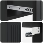 vidaXL Nočný stolík Čierna 49 x 34,5 x 20 cm Kompozitné drevo – Obrázok 7