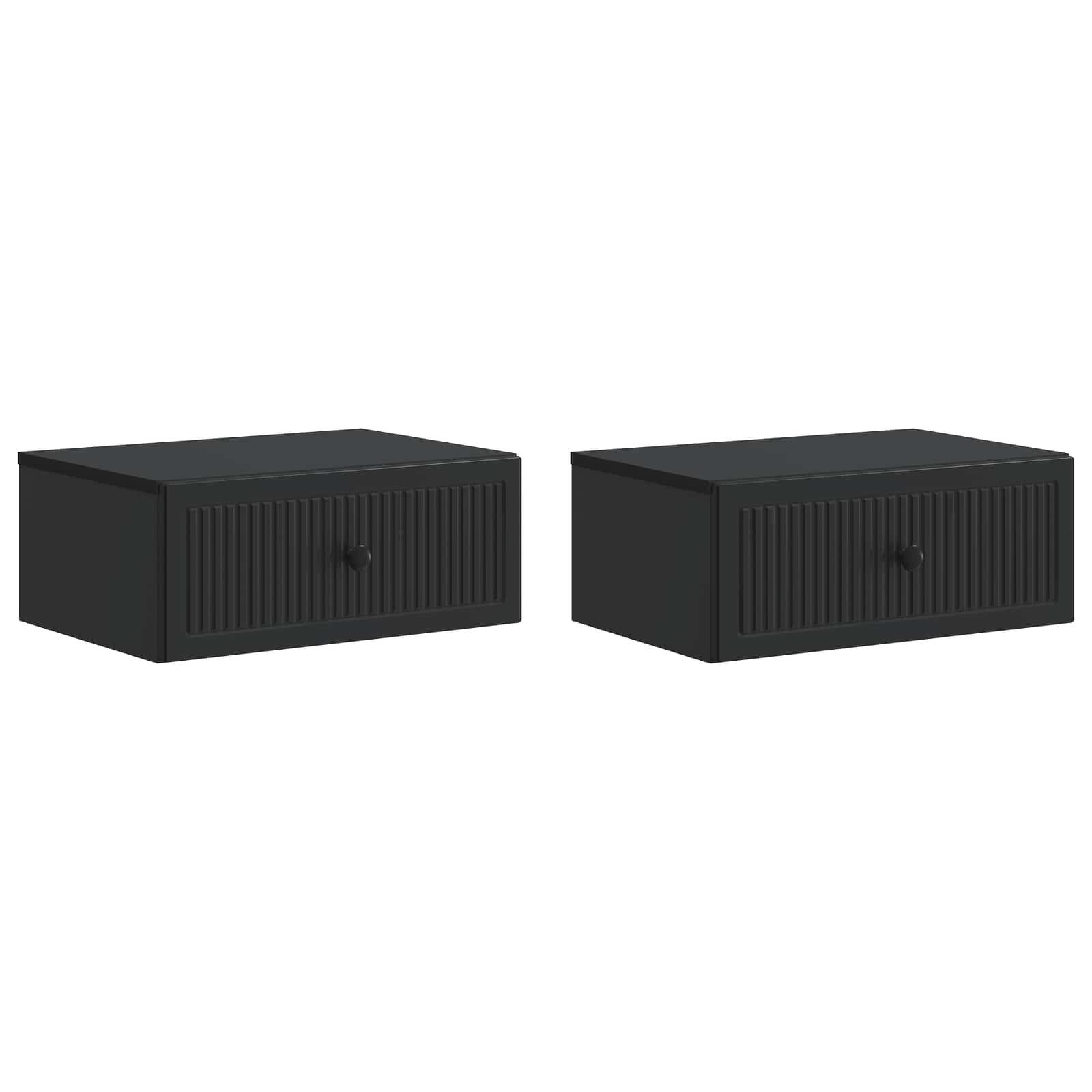 897938_1.jpg vidaXL Nočný stolík 2 pcs Čierna 49 x 34,5 x 20 cm Kompozitné drevo – Obrázok 1
