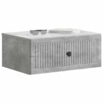 vidaXL Nočný stolík Betónovo sivá 49 x 34,5 x 20 cm Kompozitné drevo – Obrázok 2