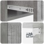 vidaXL Nočný stolík Betónovo sivá 49 x 34,5 x 20 cm Kompozitné drevo – Obrázok 7