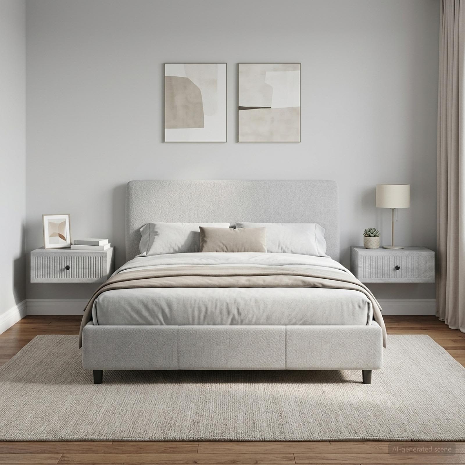 897942_1.jpg vidaXL Nočný stolík so zásuvkou 2 pcs Betónovo sivá 49 x 34,5 x 20 cm – Obrázok 1
