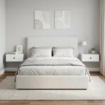 vidaXL Nočný stolík 2 pcs Biela s vysokým leskom 49 x 34,5 x 20 cm