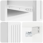 vidaXL Nočný stolík 2 pcs Biela s vysokým leskom 49 x 34,5 x 20 cm – Obrázok 8