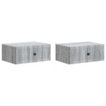 vidaXL Nočný stolík so zásuvkou 2 pcs Sivá sonoma 49 x 34,5 x 20 cm