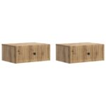 vidaXL Nočný stolík so zásuvkou 2 pcs Dub artisan 49 x 34,5 x 20 cm