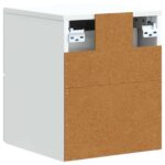 vidaXL Nástenná nočná skrinka Nástenný 2 pcs Biela 33 x 34,5 x 40 cm – Obrázok 7