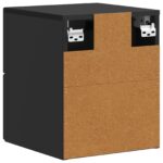 vidaXL Nástenná nočná skrinka so zásuvkou Čierna 33 x 34,5 x 40 cm – Obrázok 6