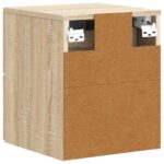 vidaXL Nástenná nočná skrinka 2 pcs Dub sonoma 33 x 34,5 x 40 cm – Obrázok 7
