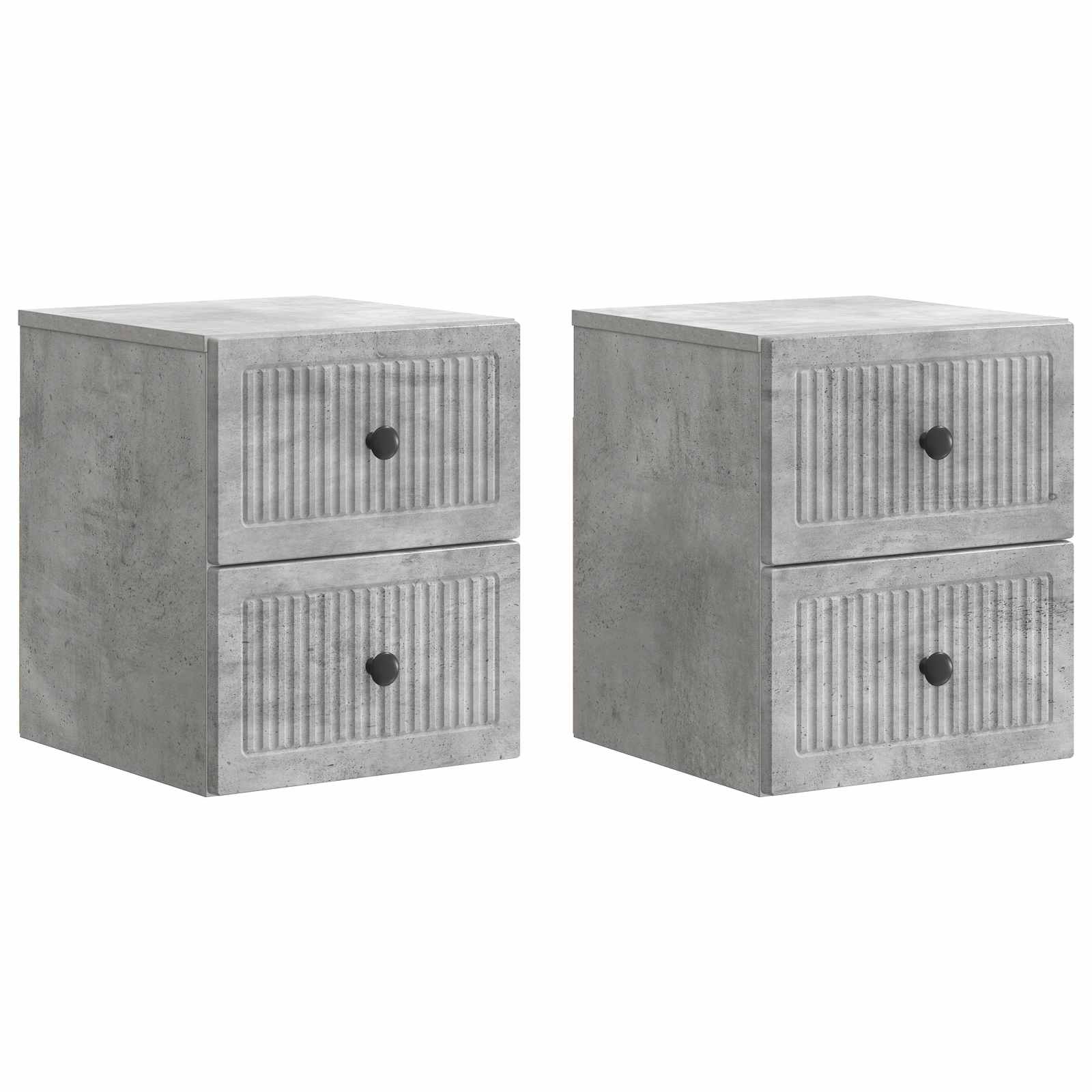 897962_1.jpg vidaXL Nástenná nočná skrinka 2 pcs Betónovo sivá 33 x 34,5 x 40 cm – Obrázok 1