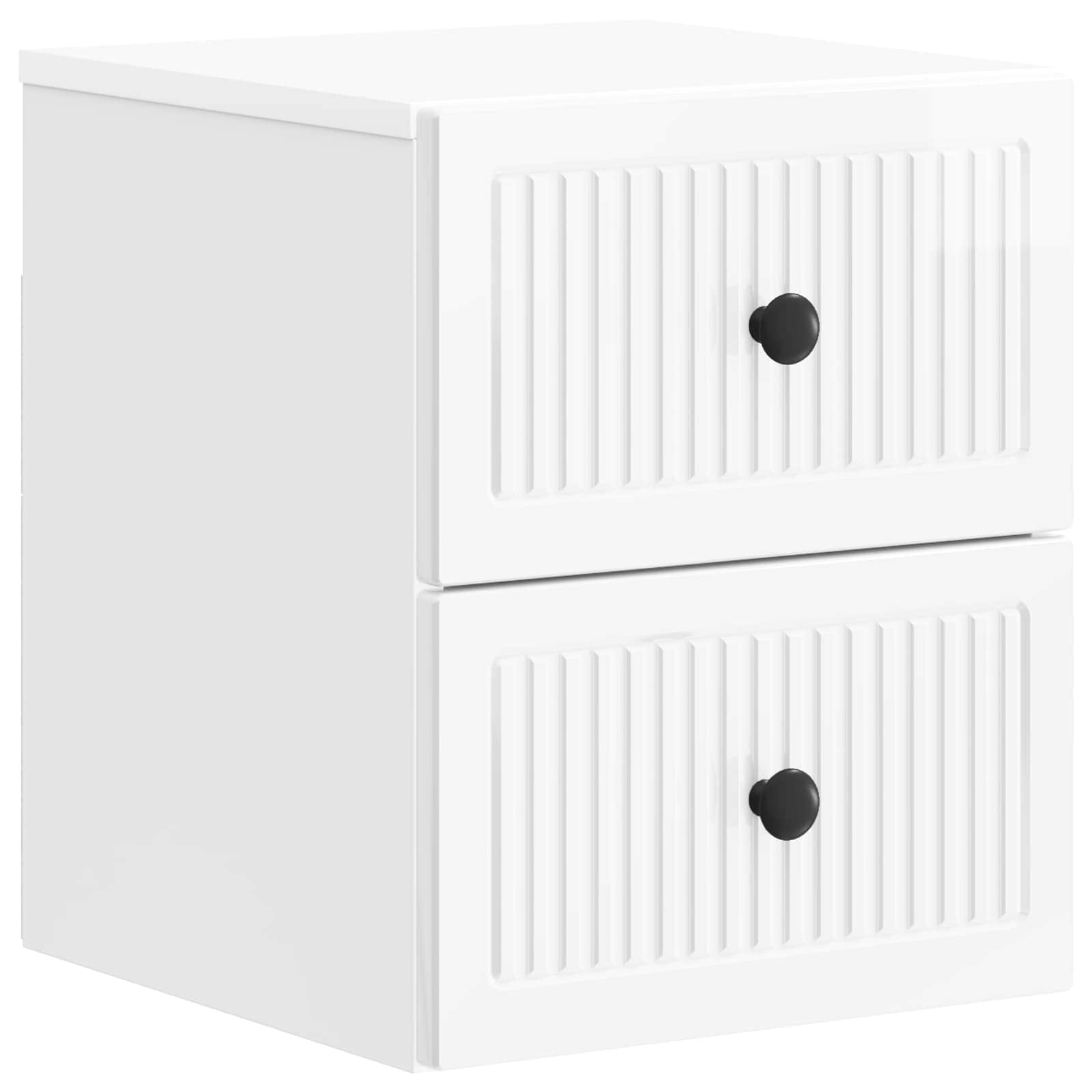 897963_1.jpg vidaXL Nástenná nočná skrinka Biela s vysokým leskom 33 x 34,5 x 40 cm – Obrázok 1