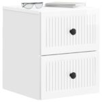 vidaXL Nástenná nočná skrinka Biela s vysokým leskom 33 x 34,5 x 40 cm – Obrázok 2
