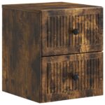 vidaXL Nástenná nočná skrinka 2 pcs Dymový dub 33 x 34,5 x 40 cm – Obrázok 3