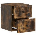 vidaXL Nástenná nočná skrinka 2 pcs Dymový dub 33 x 34,5 x 40 cm – Obrázok 4