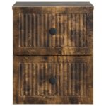 vidaXL Nástenná nočná skrinka 2 pcs Dymový dub 33 x 34,5 x 40 cm – Obrázok 5