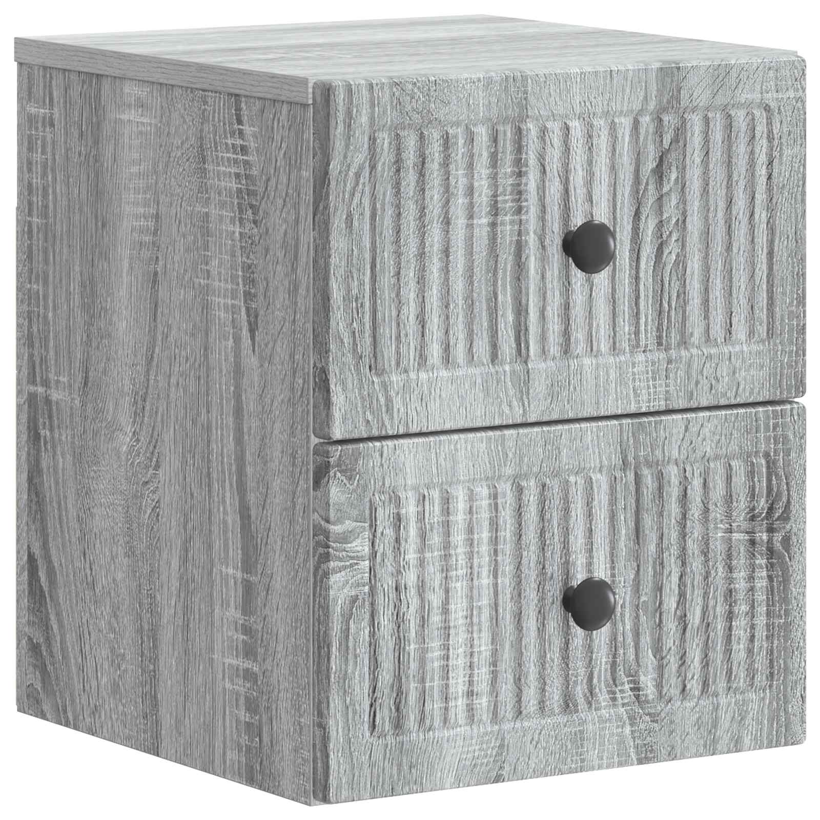 897967_1.jpg vidaXL Nástenná nočná skrinka Nástenný Sivá sonoma 33 x 34,5 x 40 cm – Obrázok 1