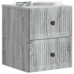 vidaXL Nástenná nočná skrinka Nástenný Sivá sonoma 33 x 34,5 x 40 cm – Obrázok 2