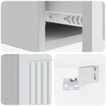 vidaXL Nástenný bočný stôl Biela 59 x 34,5 x 17 cm Kompozitné drevo – Obrázok 7