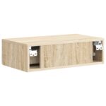 vidaXL Nástenný bočný stôl Dub sonoma 59 x 34,5 x 17 cm – Obrázok 6
