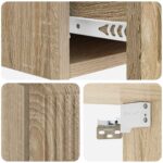 vidaXL Nástenný bočný stôl Dub sonoma 59 x 34,5 x 17 cm – Obrázok 7