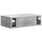 vidaXL Nástenný bočný stôl Betónovo sivá 59 x 34,5 x 17 cm – Obrázok 6