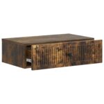 vidaXL Nástenný bočný stôl Dymový dub 59 x 34,5 x 17 cm – Obrázok 3