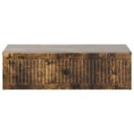 vidaXL Nástenný bočný stôl Dymový dub 59 x 34,5 x 17 cm – Obrázok 4