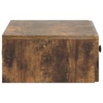 vidaXL Nástenný bočný stôl Dymový dub 59 x 34,5 x 17 cm – Obrázok 5