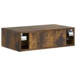 vidaXL Nástenný bočný stôl Dymový dub 59 x 34,5 x 17 cm – Obrázok 6