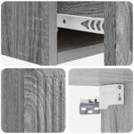 vidaXL Nástenný bočný stôl Sivá sonoma 59 x 34,5 x 17 cm – Obrázok 7