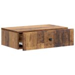 vidaXL Nástenný bočný stôl Staré drevo 59 x 34,5 x 17 cm – Obrázok 3