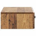vidaXL Nástenný bočný stôl Staré drevo 59 x 34,5 x 17 cm – Obrázok 5