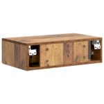 vidaXL Nástenný bočný stôl Staré drevo 59 x 34,5 x 17 cm – Obrázok 6