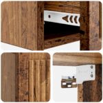 vidaXL Nástenný bočný stôl Staré drevo 59 x 34,5 x 17 cm – Obrázok 7